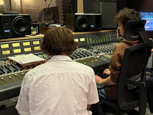 students at the console
